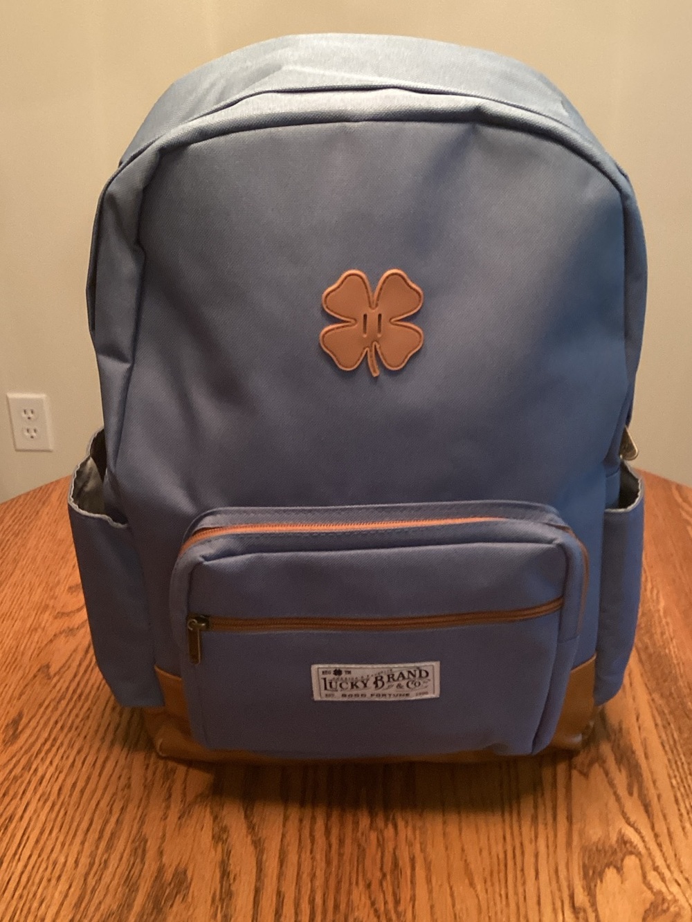 Lucky Brand Light Blue Backpack with Tan Accents